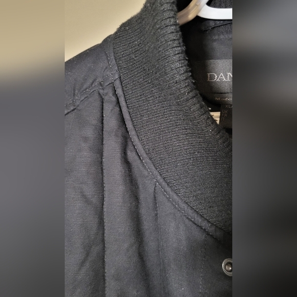 Danier mens quilted black jacket snap close 5pockets oversized XL cotton jacket - Picture 2 of 9